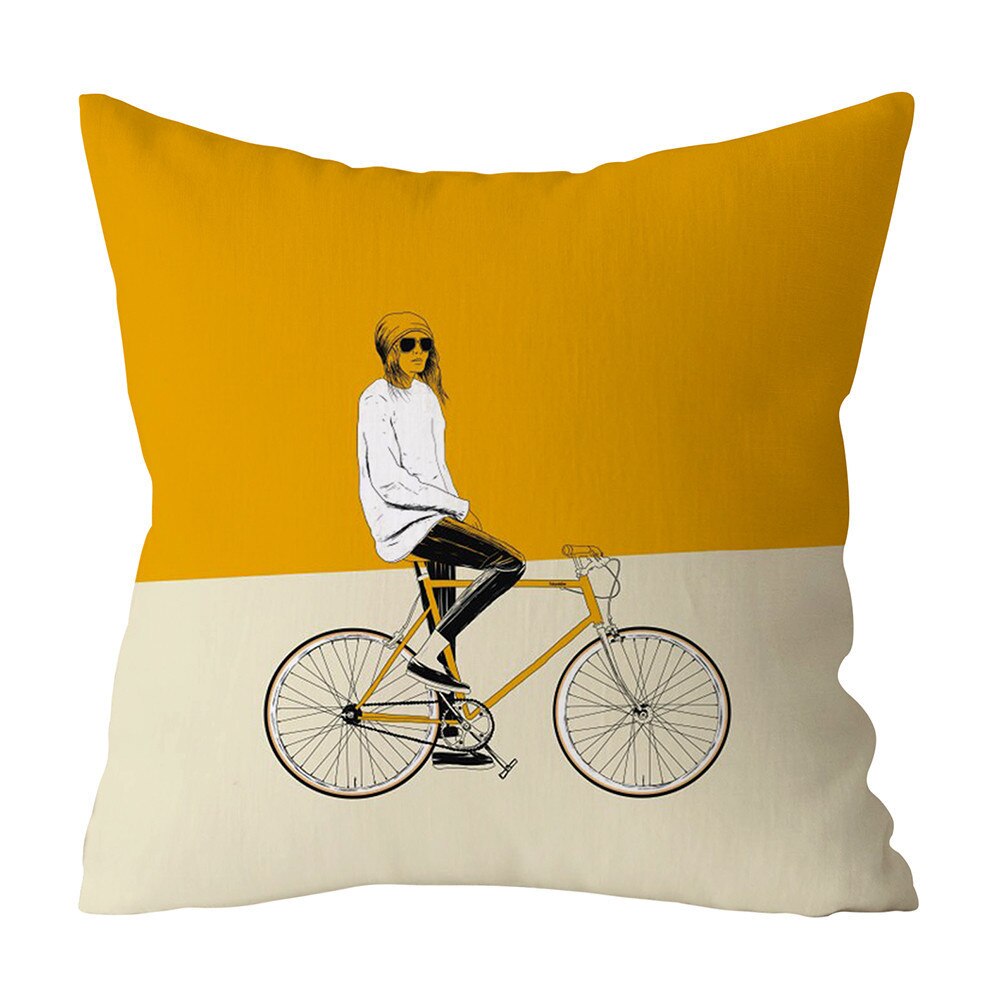 Geel Polyester Geometrische Kussen Ananas Kussen Decoratieve Kussen Voor Sofa Diy Gedrukt Kussen Seat Stoel Kussen: N10919H