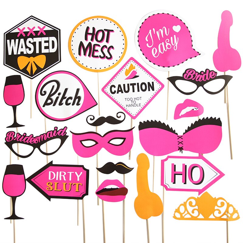 Photo Booth Props Party Masks Hat Mustache Lip photobooth props Wedding Party Decoration Birthday Party Favor funny photo booth: F