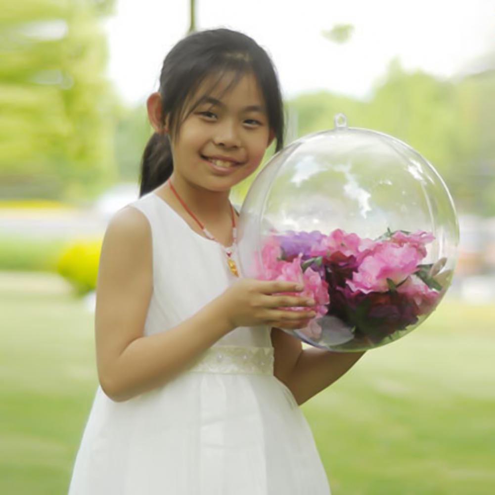 Fillable Ball Transparent Shatterproof Plastic DIY Clear Ball Christmas Wedding Decorations for Home