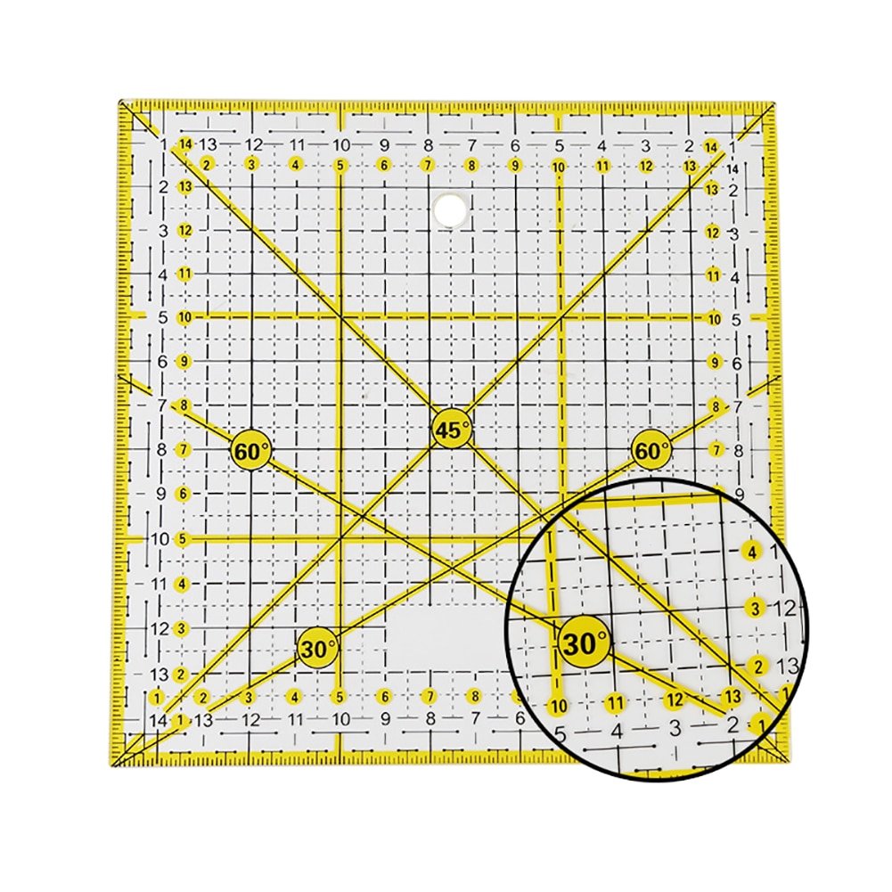 Fdit Acryl Naaien Gebogen Hoekliniaal, Naaien Patchwork Heerser Naaien