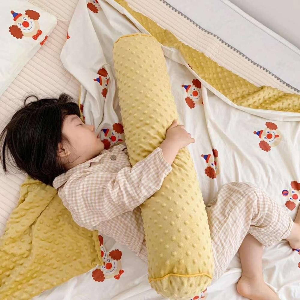 Baby kofanger seng fletning knude styrke pude omgivet til spædbarn bebe krybbe beskytter barneseng kofanger værelse indretning dreng pige seng rundt: Gul