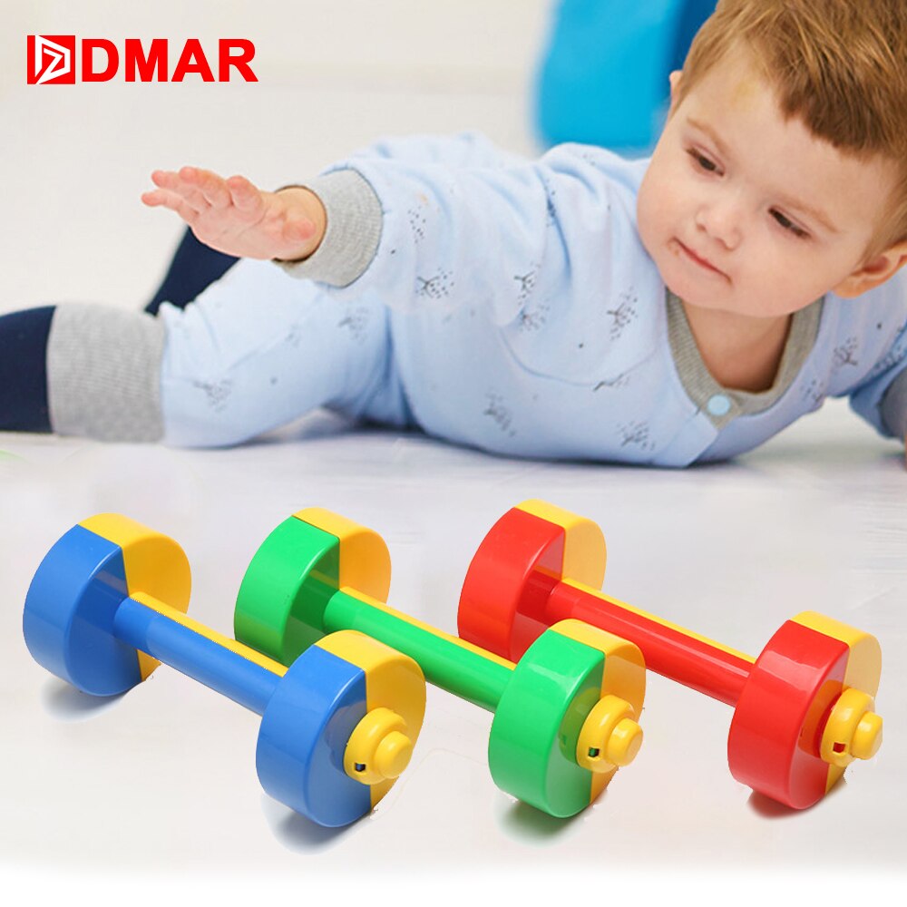 Dmar håndvægte bærbare til børn legetøj fitness vægte aerob træning greb puslespil oppustelige bold legetøj til børn