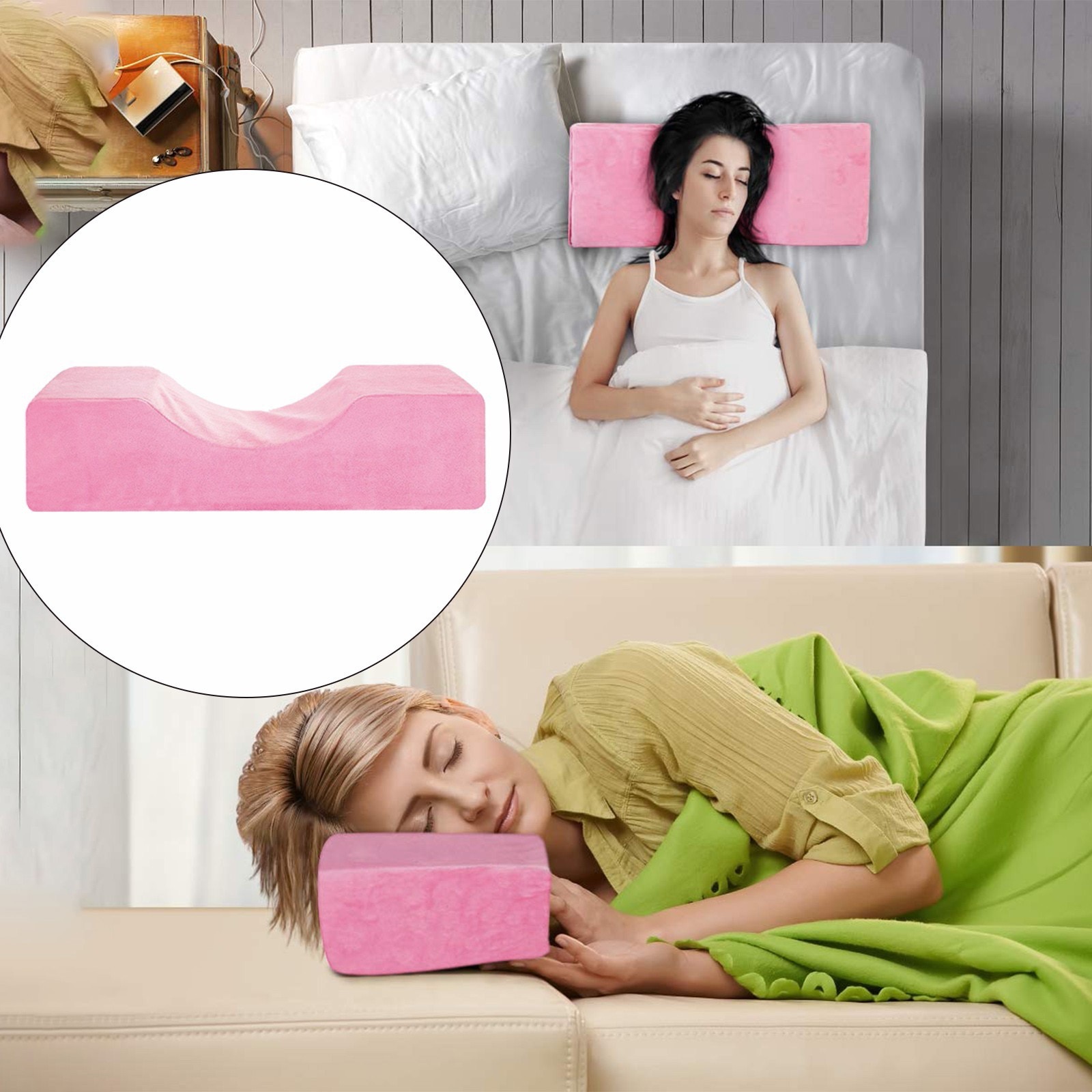 Zachte Kussen Geënt Wimper Extension Kussen Hoofdsteun Nek Ondersteuning U Vorm Professionele Salon Waterdichte Gereedschap