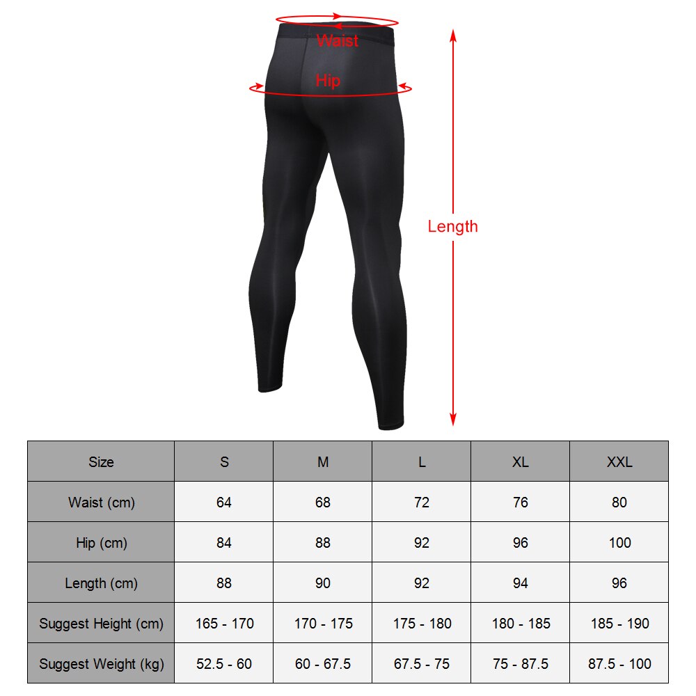 2 Pack Men Compression Pants Quick Dry Sports Fitness Workout Running Jogging Baselayer Leggings Tights