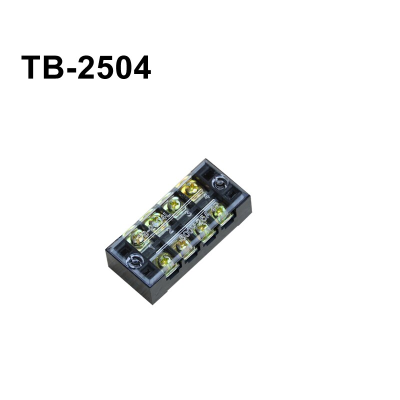 1Pc Dual Row Barrier Screw Terminal Block TB-2506 Strip Wire Connector 600V 3/4/5/6/10/12 Paralleler Position Electric Box 2512: TB2504 / Copper Conductor