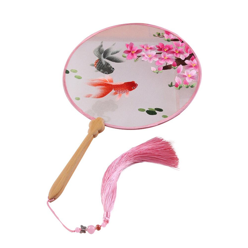 Intangible cultural Chinese Silk Fan Handmade Suzhou Embroidery Fan Double-sided Embroidery Fan Series With Box
