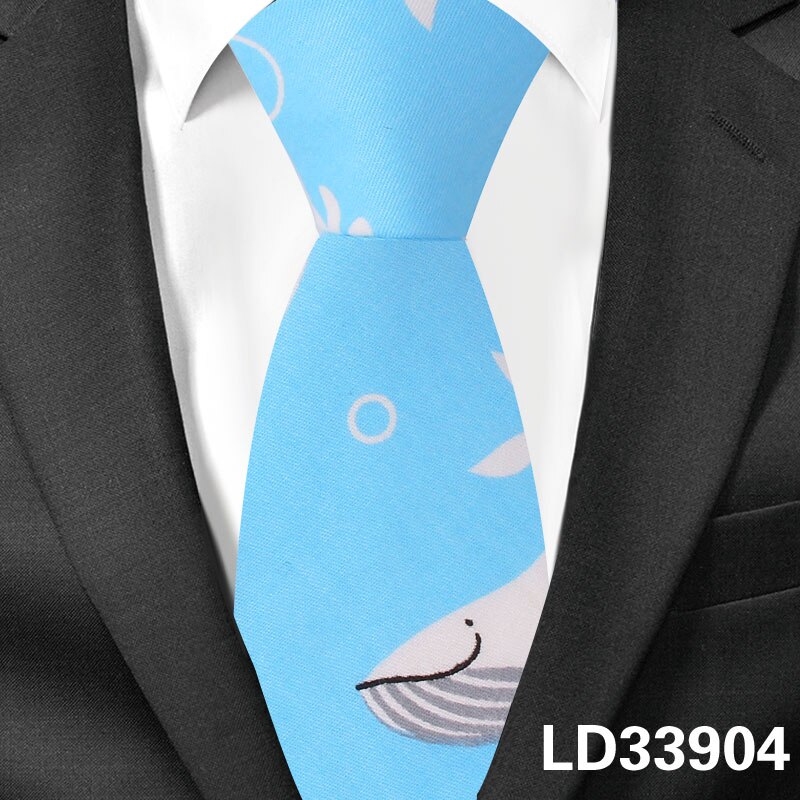 Animal Tie For Men Women Skinny Neck Tie For Wedding Business Casual Cartoon Neckties Classic Suit Slim Cotton Neck Ties: LD33904