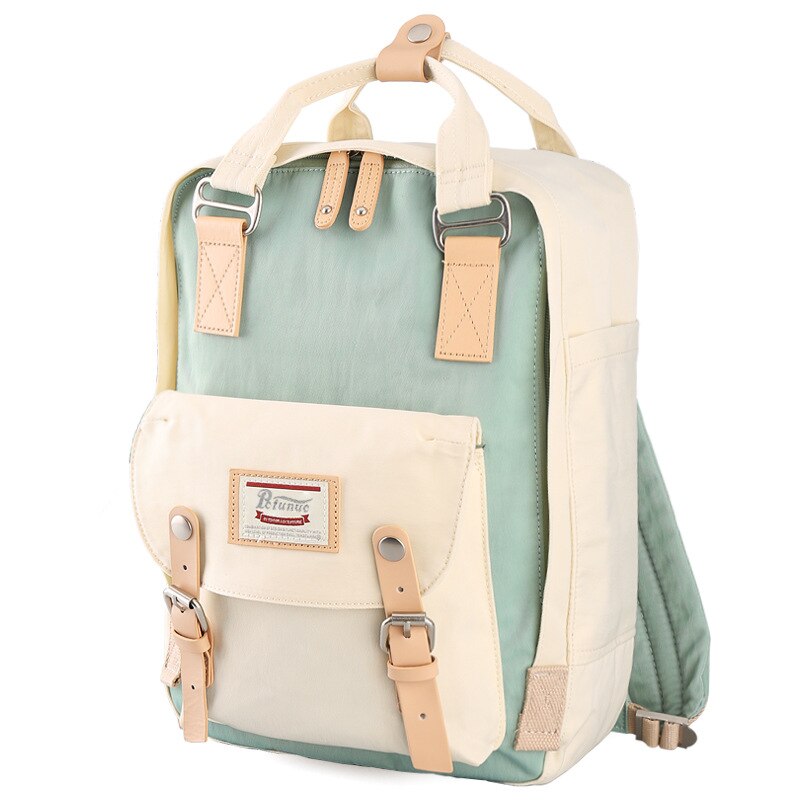 Women Backpack Large Capacity Waterproof Rucksack For Girls Boys 14 Inch Laptop Back Pack for College School Work: light yellow