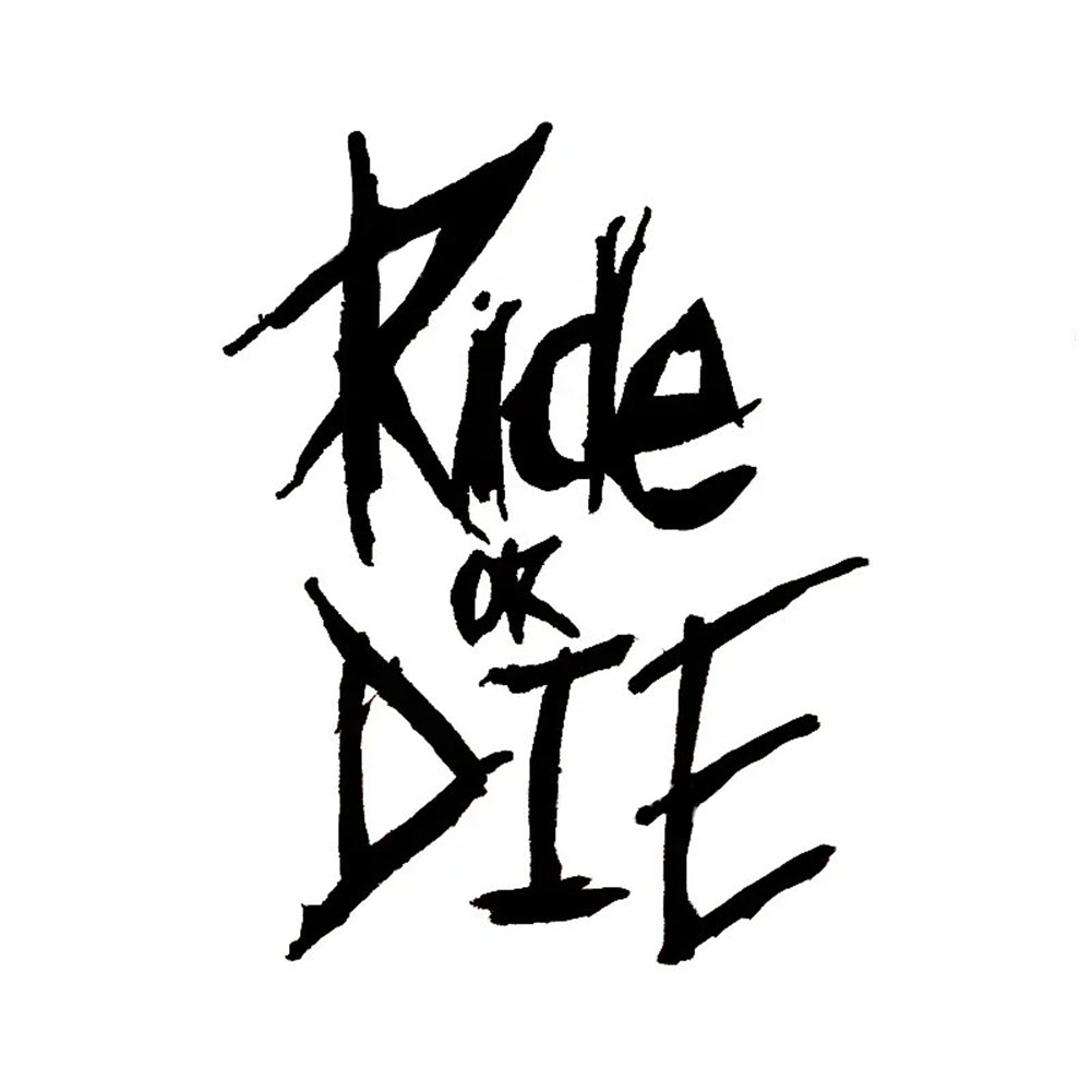 Autocollant réfléchissant pour vélo Ride Or Die, 1 pièce, autocollants pour cadre de moto, Tube supérieur, accessoires décoratifs pour vélo: Black