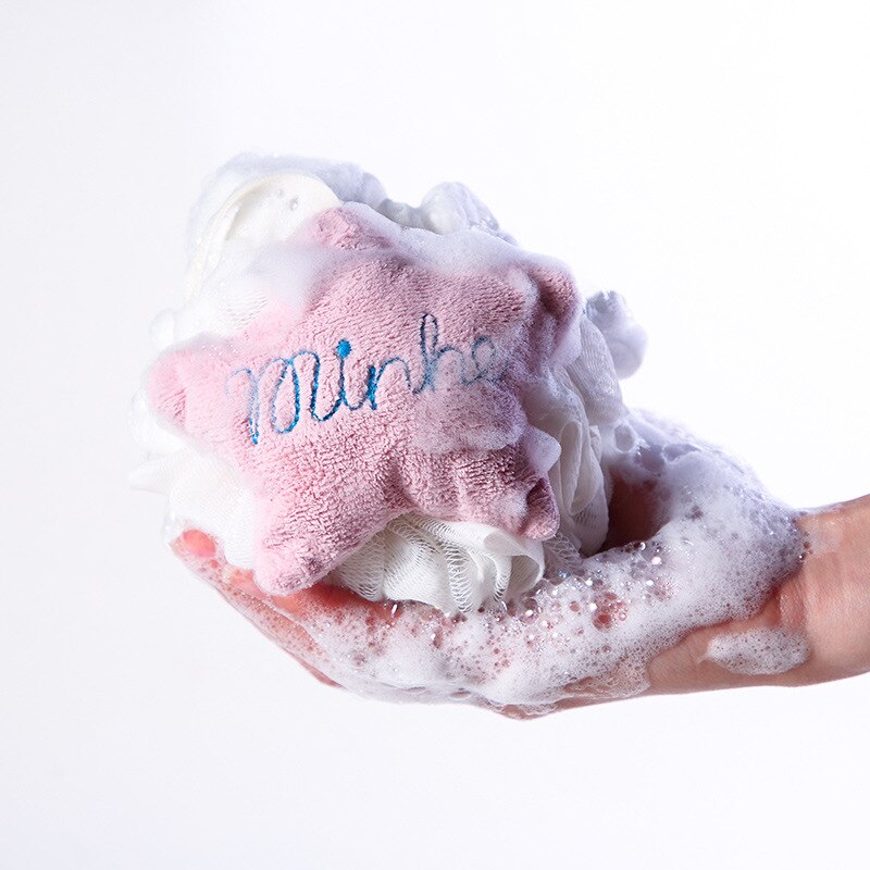 Costway-boule de bain, jolie boule de nettoyage en filet de loofa, éponge de bain et douche, tissu de lavage à bulles douces