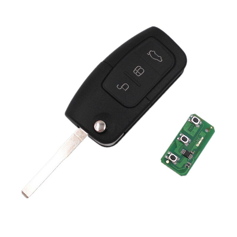 Big 3 Button Remote Key + remote + transponder 4D63 4D60 Chip FOR FORD Focus Mondeo TRANSIT car key: For Focus / 4d60 chip