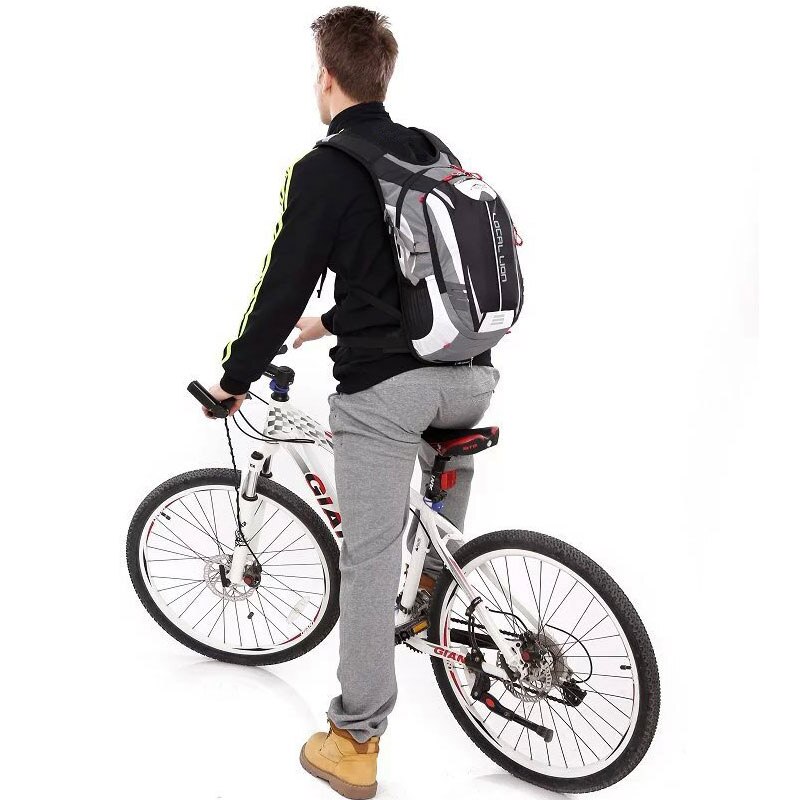 Locallion 18L Mountainbike Rugzak Mannelijke Zwart Wit Patchwork Reflecterende Fietsen Rugzakken Voor Tienermeisjes Rugzak XA27WD