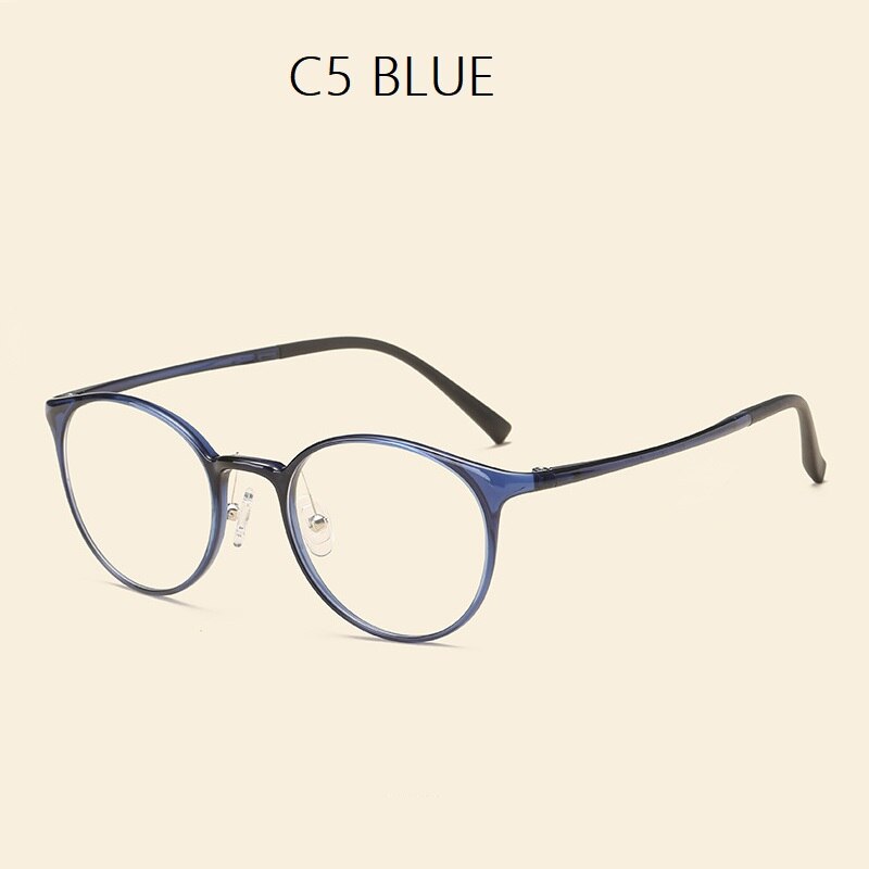 width-138 ULTEM Ultralight 7g Spectacles Frames Art Vintage women and men glasses computer goggles Myopic eyeglasses Frames: C5 BLUE