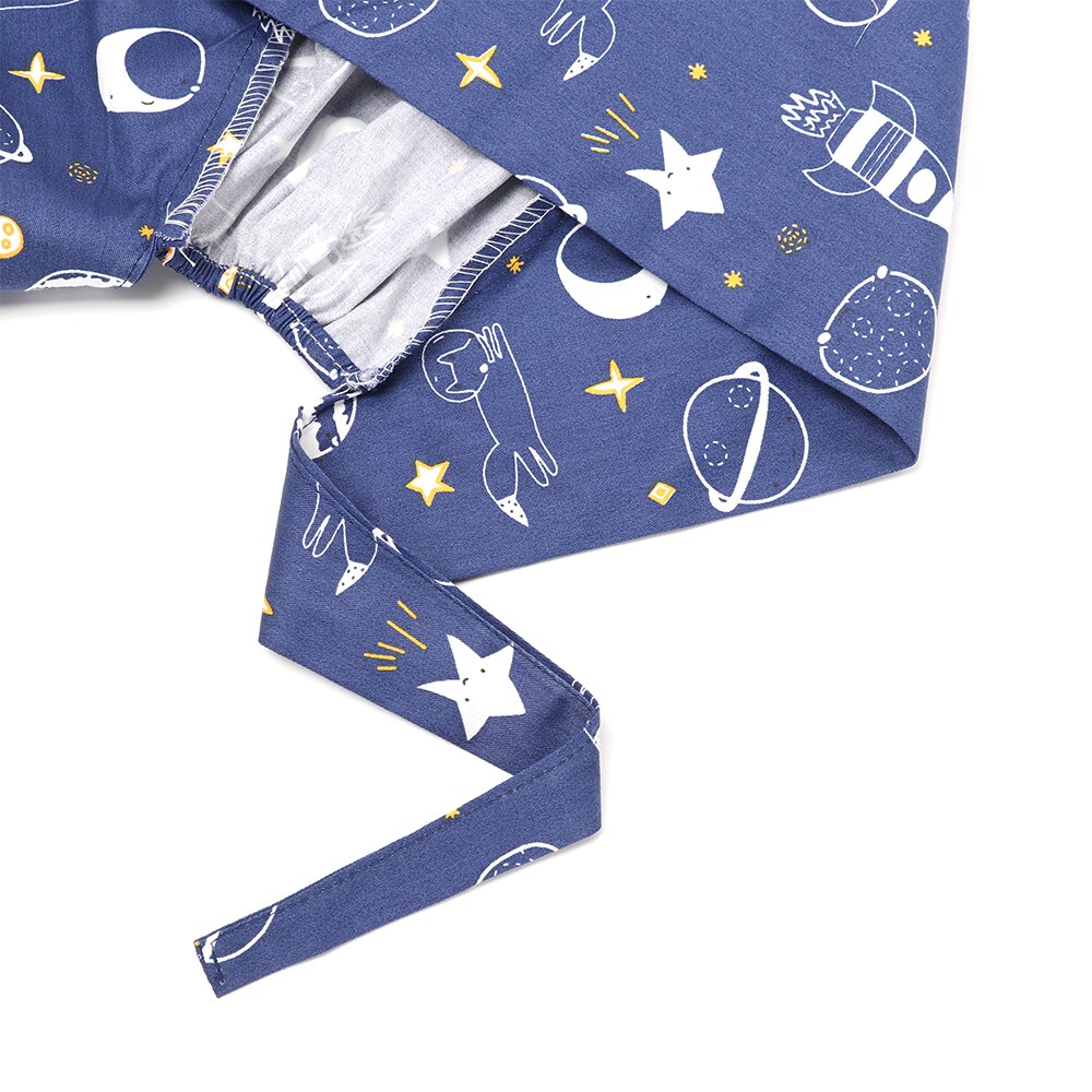 1PC Cotton Scrub Cap Adjustable Elastic Printing Hat Bouffant Head Cover Kitchen Hat With Sweatband Hair Accessories for Unisex