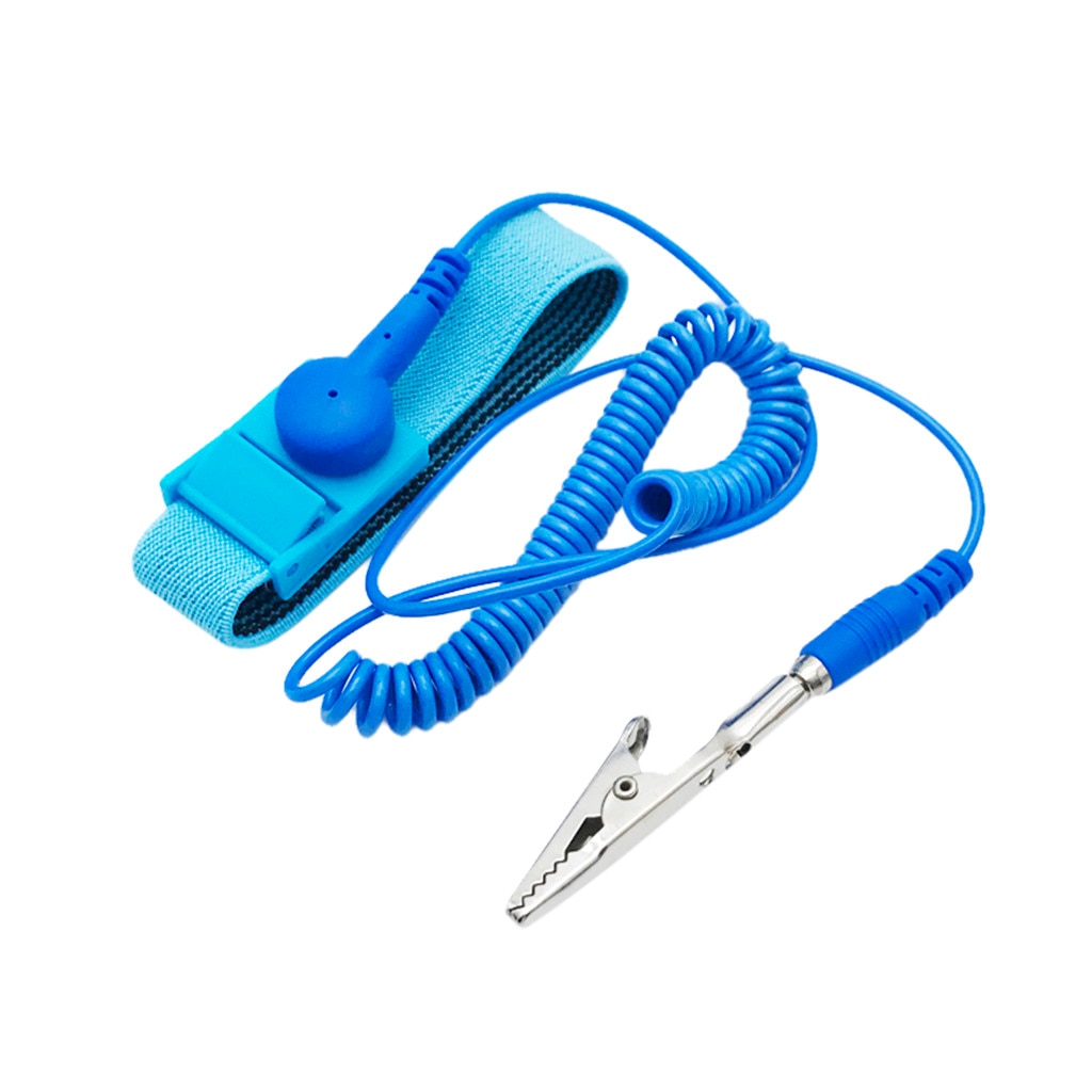 1pcs Adjustable No Static Bracelet Electrostatic ESD Discharge Cable Reusable Wrist Band Strap Hand With Grounding Wire