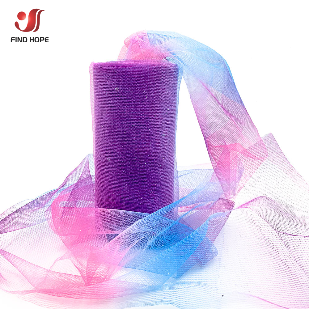 6in larghezza rotolo arcobaleno luccichio Tulle tessuto fai da te morbida rete regalo artigianale gonna tutù casa abito da sposa palcoscenico Bambola abbigliamento arredamento: nero
