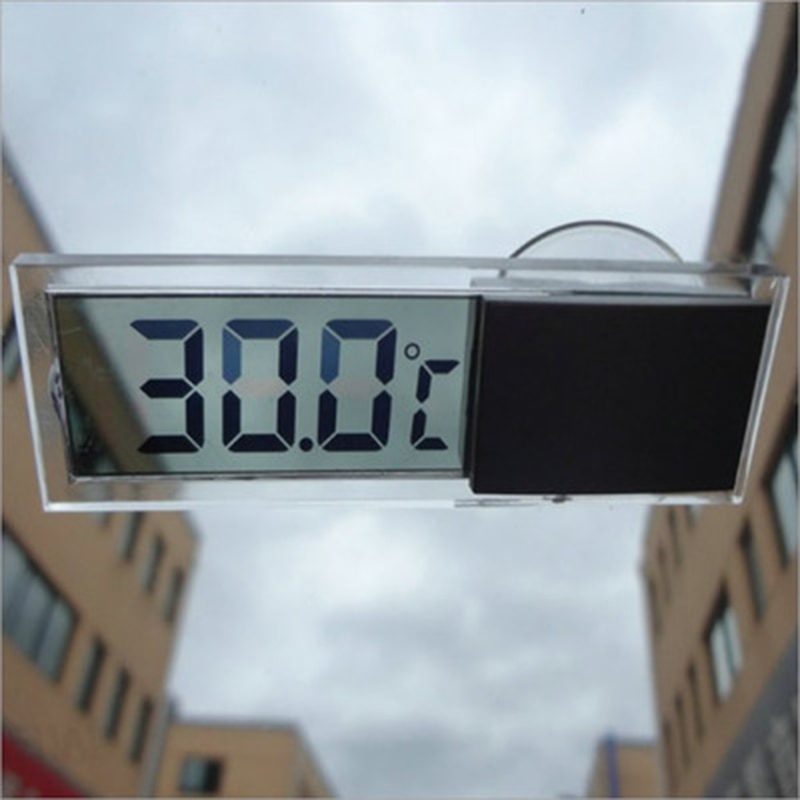 LCD Auto Digitale Raam Klok Op Het Raam Celsius Fahrenheit Auto Digitale Thermometer Ornament Accessoires