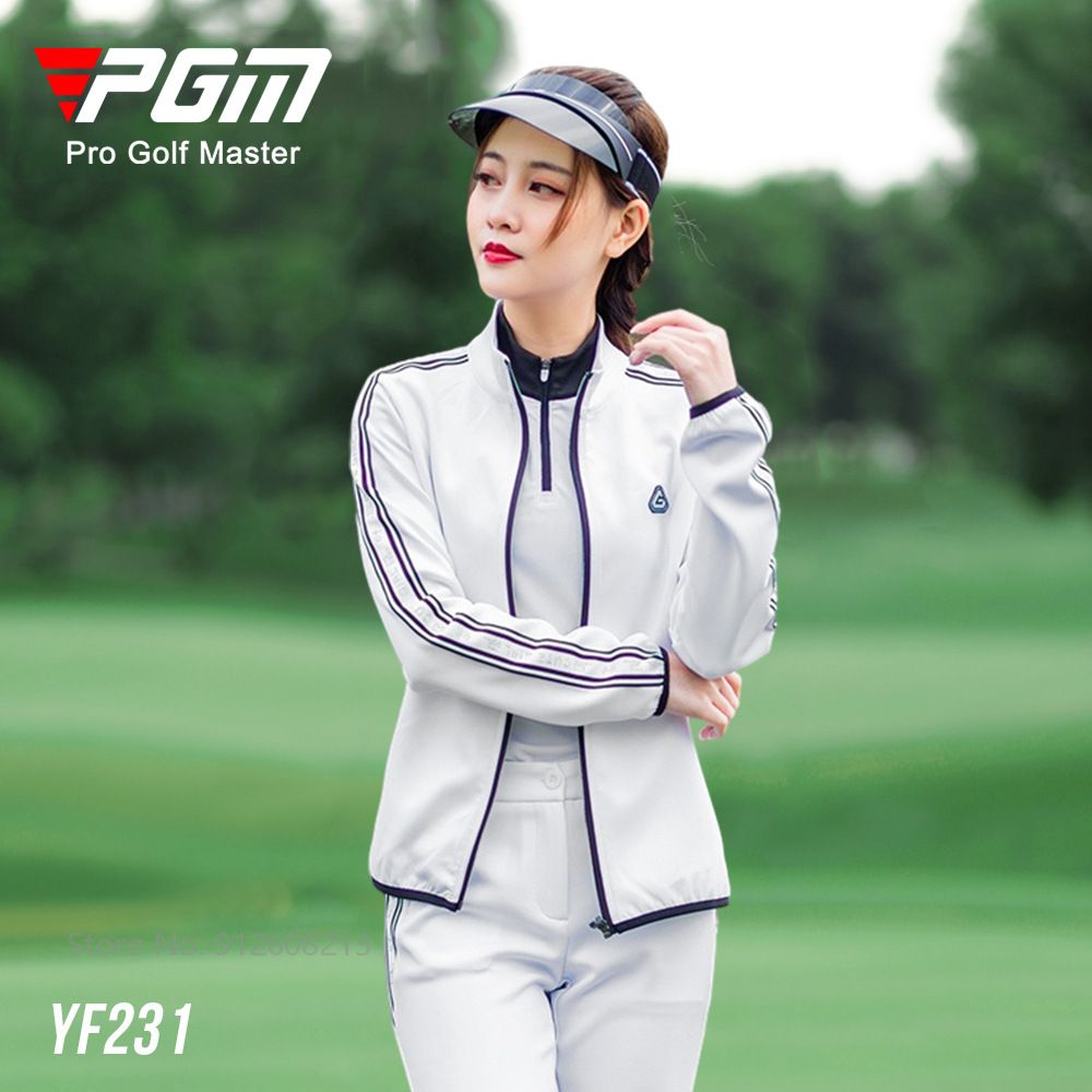 PGM – ensemble pantalon de Golf pour femmes, veste à manches longues, fermeture éclair complète, élastique, Slim Fit, pantalon de Golf, costume de sport en plein air décontracté