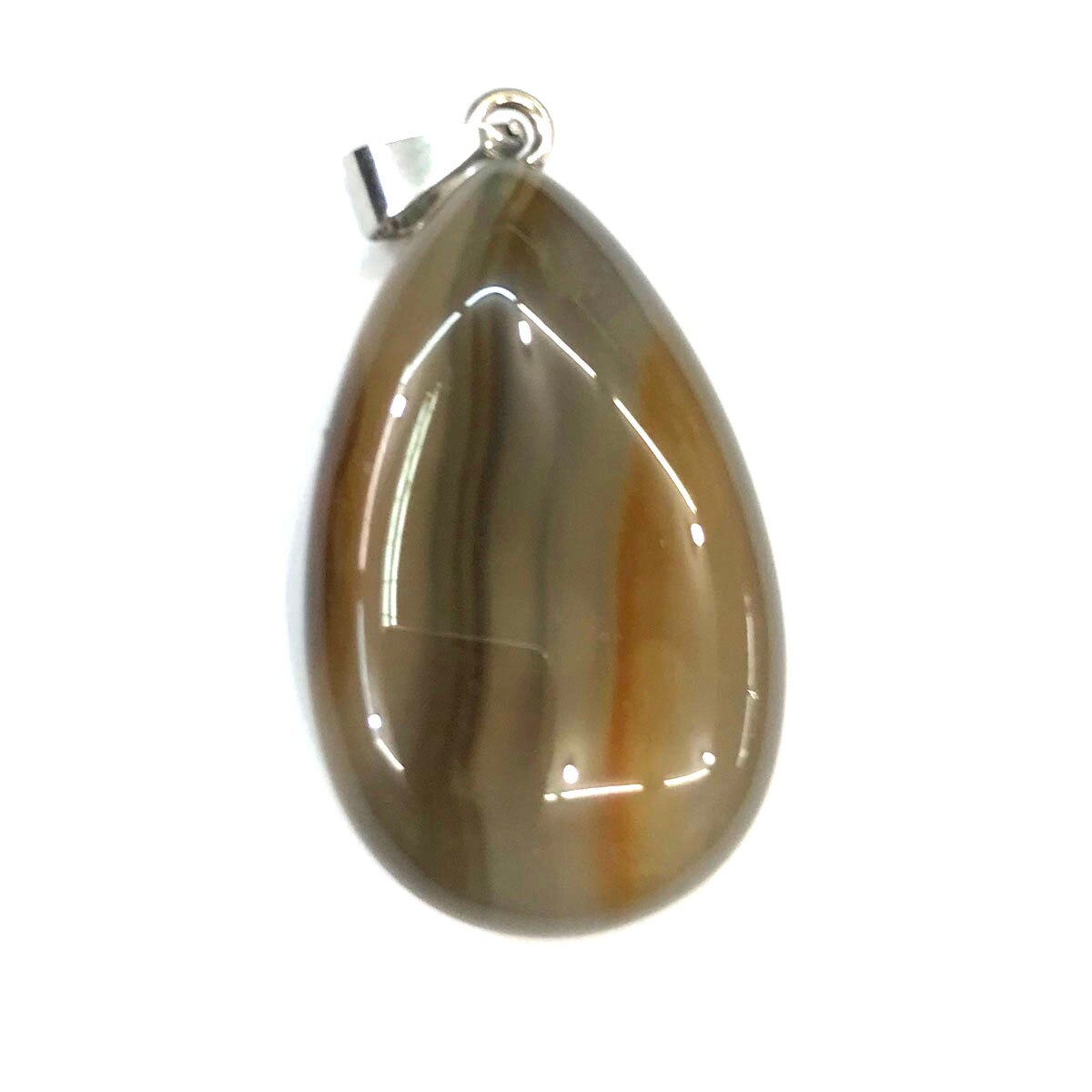 Colgantes de piedra Natural en forma de gota de agua, ágatas de cristal, COLLAR COLGANTE para fabricación de joyas, tamaño de buena , 24mm x 43mm: Grey Agate