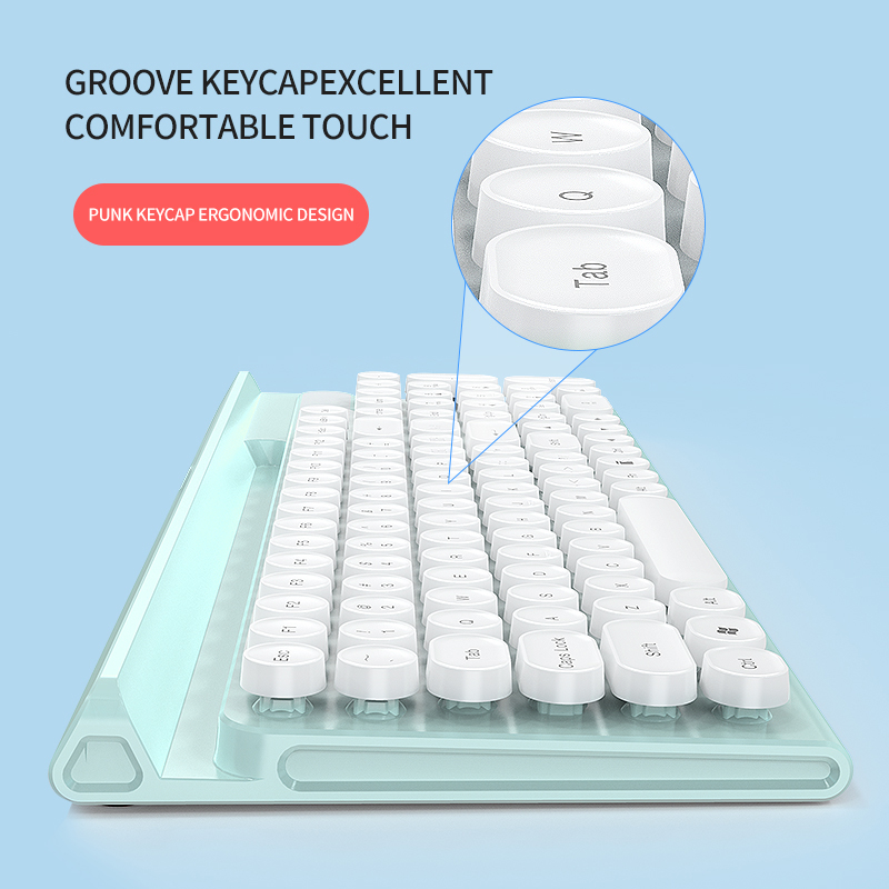 Mini Wireless Keyboard Office Keyboard and Mouse Combo Rechargeable keyboard Protable Mini Multimedia KeyFor Android ios Windows