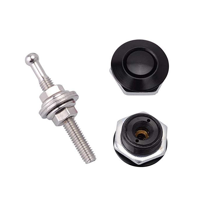 Pince de verrouillage de plaque d'immatriculation | Verrou de libération rapide, pince de verrouillage de plaque d'immatriculation, diamètre de 1.25 pouces en alliage d'aluminium, épingles de capot de voiture, Kit de verrouillage pour les poux de capot