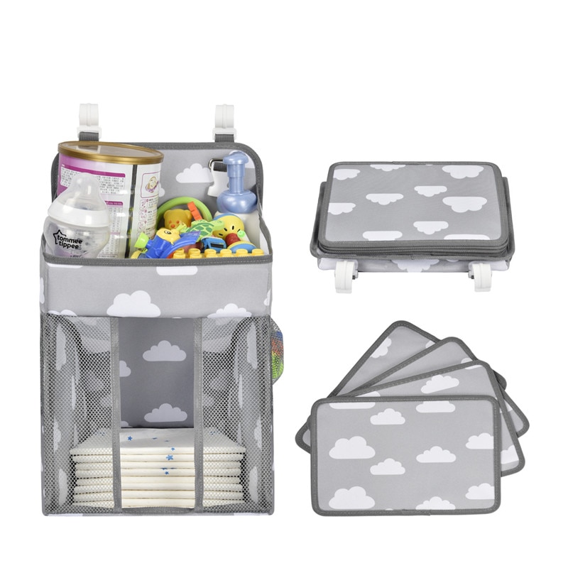 Große Kapazität Tragbare Baby Krippe Organizer Windel Tasche Baby Kindergarten Organizer Bett Hängenden Beutel Baby Wesentliche Wiege Lagerung Tasche
