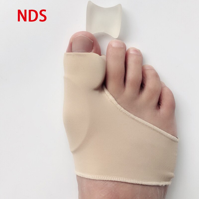 1 paar Toe Separator Hallux Valgus Bunion Corrector Orthesen Fuß Knochen Daumen Teller Korrektur Socke Haarglätter Brace 2 Größe: Nude S