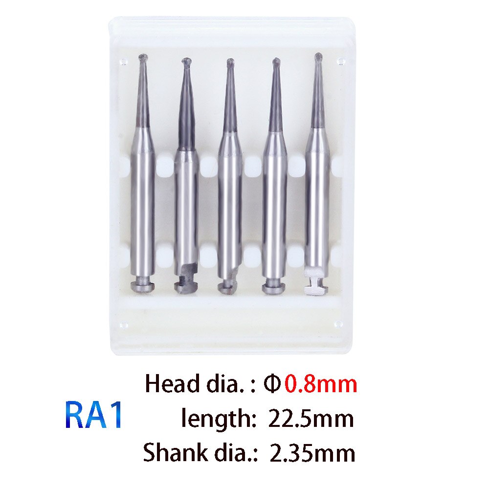 5 Pcs Dental product RA ronde bur Dental Lab Tungsten Carbide Burs lage snelheid Hardmetalen Burs RA bur: GRAY