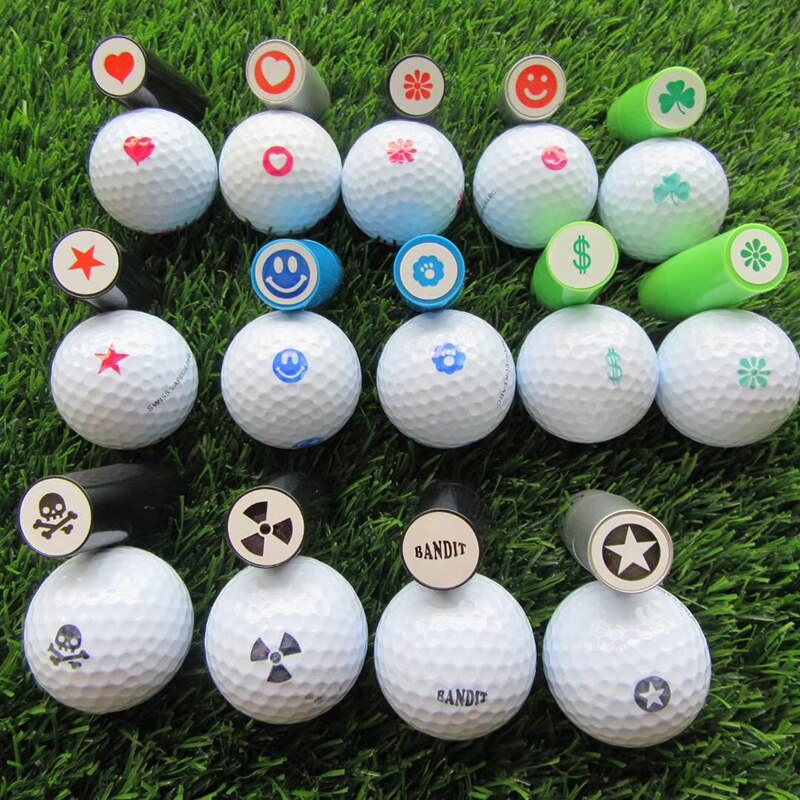 Quick-dry Plastic Golf Ball Stamper Stamp Marker Impression Seal Golf Club Accessories Symbol Golfer Souvenir