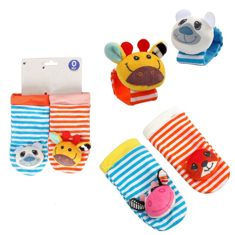 Ebene Baby Glocke Spielzeug Nette Plüsch Handgelenk Band Plüsch Spielzeug Tiere Spielen Gurt Baby Rasseln Hand Kleinkind Spielzeug Kind für 0 12 Monate