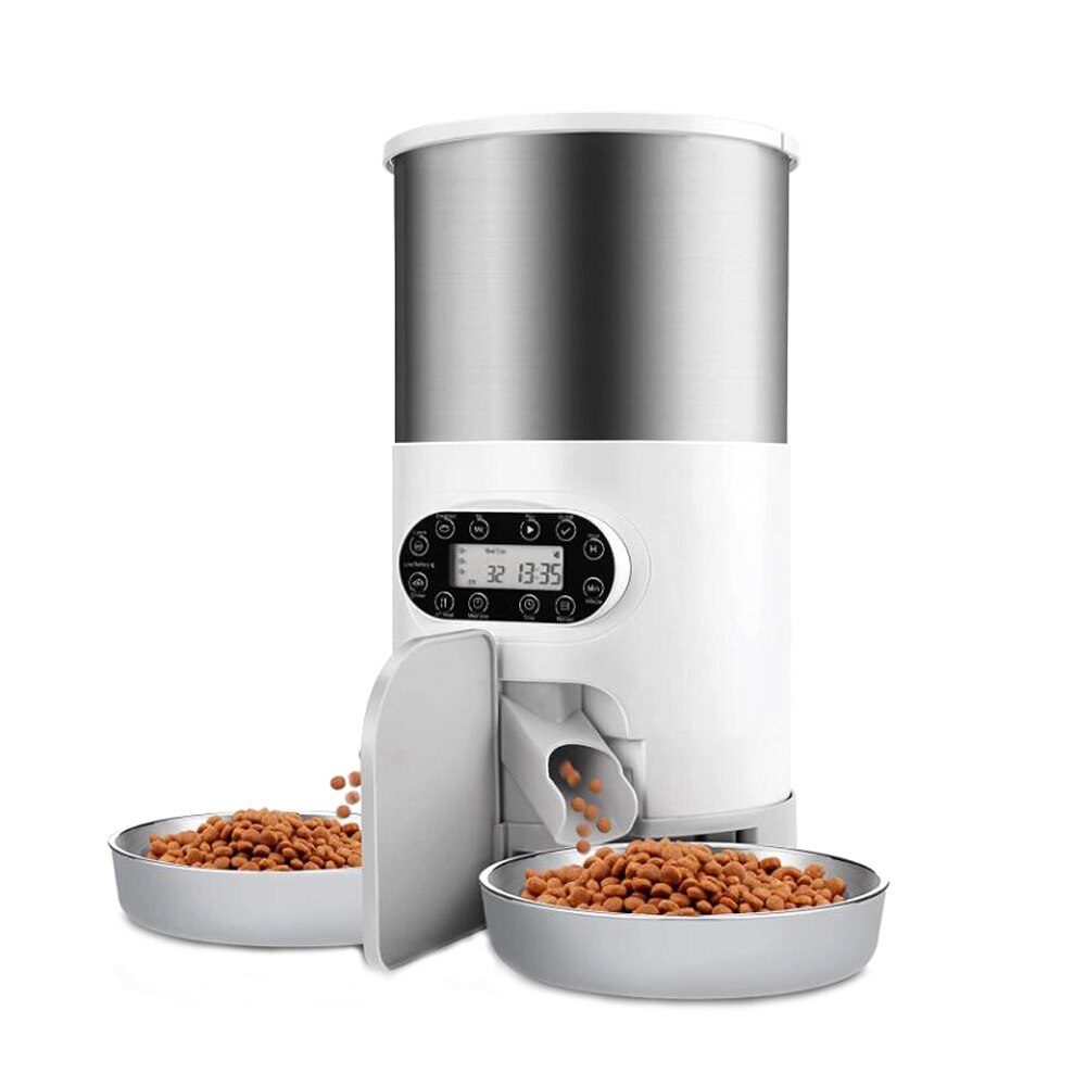 6l 4.5l 3.5l automatisk smart slow food foderautomat til kæledyr timing foderautomat kat hund elektrisk tørfoder dispenser foder 24 timers timer