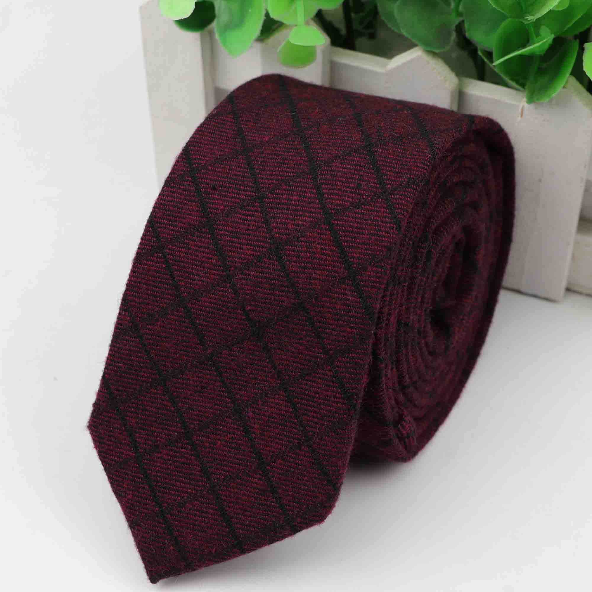 Cravate à carreaux pour hommes, cravate épaisse colorée, costume décontracté, nœuds papillon, coton Slim: 13