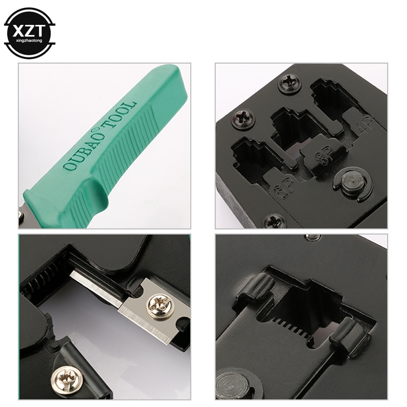 Ethernet RJ45 Crimper Stripper Network Cable Snijgereedschap Kits utp Tester RJ11 RJ12 Cat5 Cat5e Connector 8P6P4P