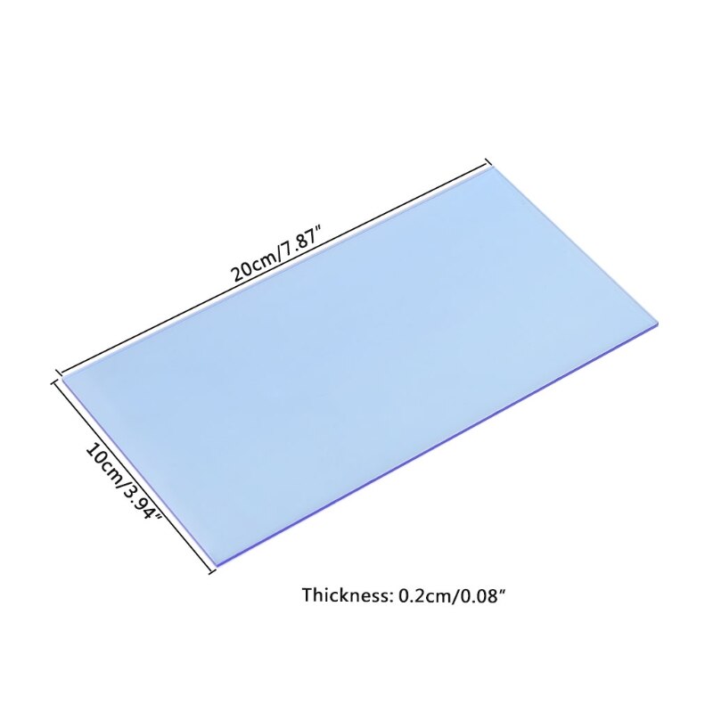 1pc bord flerfarvet akrylplader organisk glas gør-det-selv-model fremstillingstavle 10 x 20cm