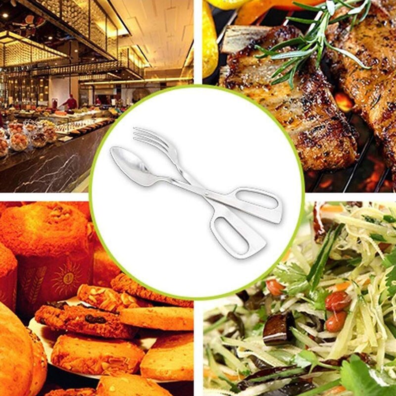 Ruostumaton teräs salaattiklipsi liha ruokaklipsi grilli työkalut grilli leivonta salaatti pihvi kasvis pasta keittiötarvikkeet