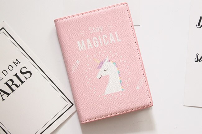 Titolare Del Passaporto di Viaggio unicorno Monocerus Donne Viaggio Documento Raccoglitore dell'organizzatore Del Biglietto Del Passaporto di Copertura Della Carta di IDENTIFICAZIONE di Credito Sacchetto Della Cassa: Blu