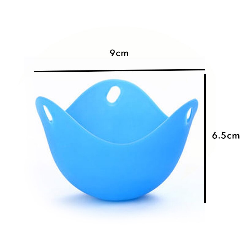 Flexible Egg Pouches Heat-resistant Food Grade Silicone Egg Poaching Cup Fits Cookware Boiler Steamer Microwave Kitchen Tools: blue 1pc