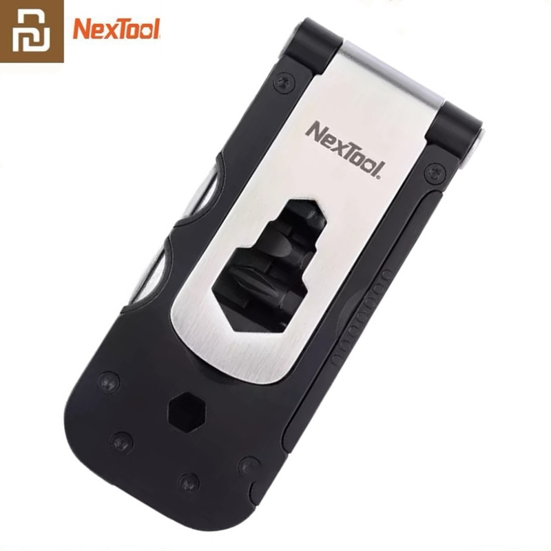 Nextool multifunktionelt cykelværktøj mini lomme cykel værktøjskasse udendørs skruenøgle reparationsværktøj magnetisk ærme til xiaomi