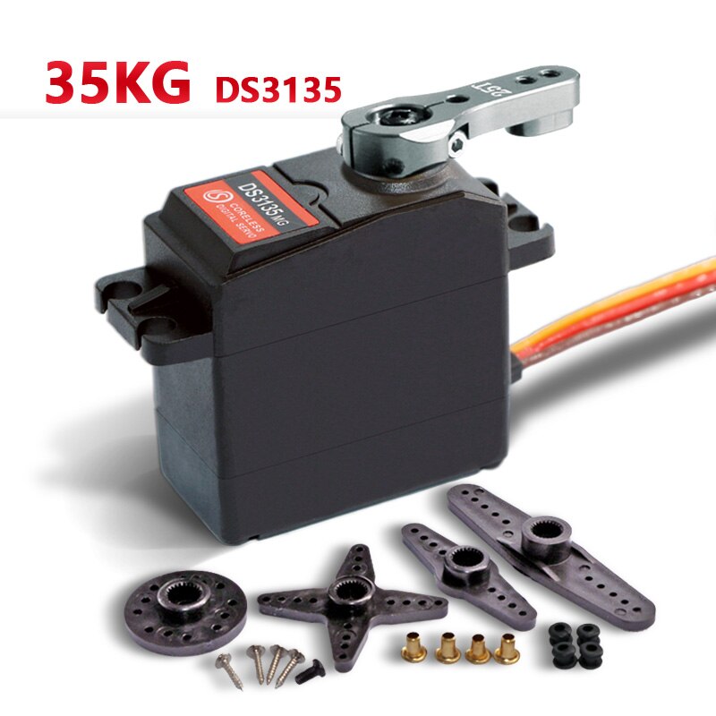 1X35 kg high torque Coreless servo motor Metal gear digitale en waterdicht DS3235 servo arduino servo voor Robot DIY, RC auto