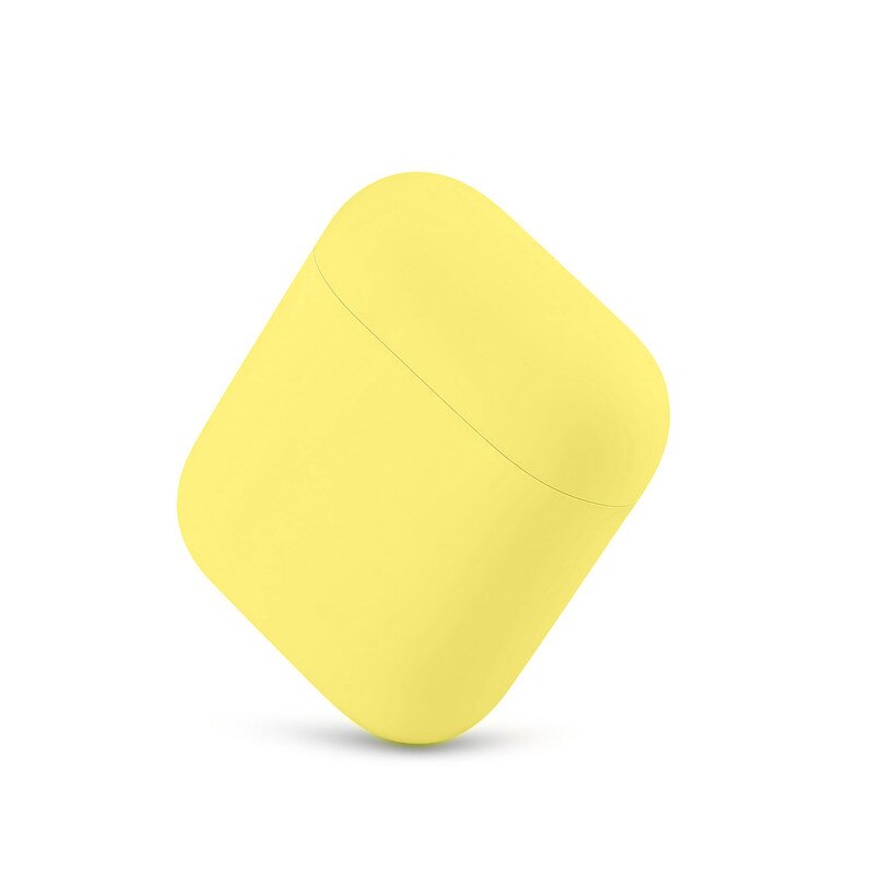 Funda de silicona blanda para auriculares Airpods 1/2, accesorios para auriculares, funda protectora para Apple AirPods 2: Lemon yellow