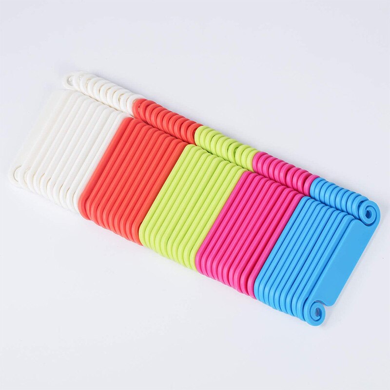 100 Stuks Kabel Tags Kabel Management Tags Multicolor Cable Labels Cord Identificatie Tags Voor Usb Computer Telefoon Oplader
