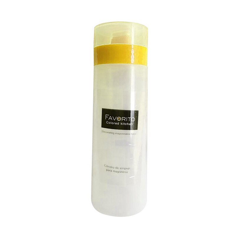 Botella de plástico para cocina, bote de aceite para salsas, accesorios de cocina, Ketchup, herramienta de cocina, 300ml: YELLOW