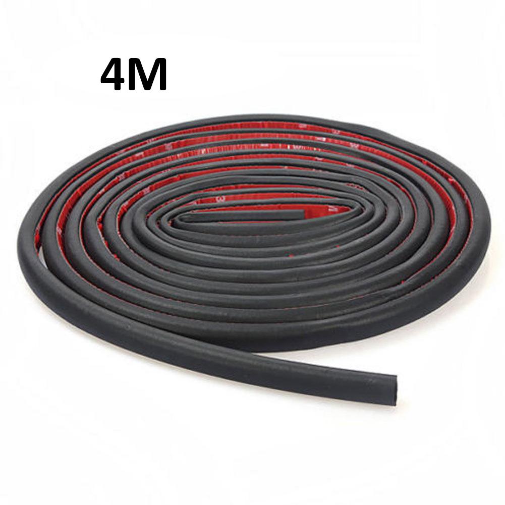 8 Meter D-Shape Rubber Door Edge Seal – Black Weatherstrip For Car Doors, Trunk, Windows