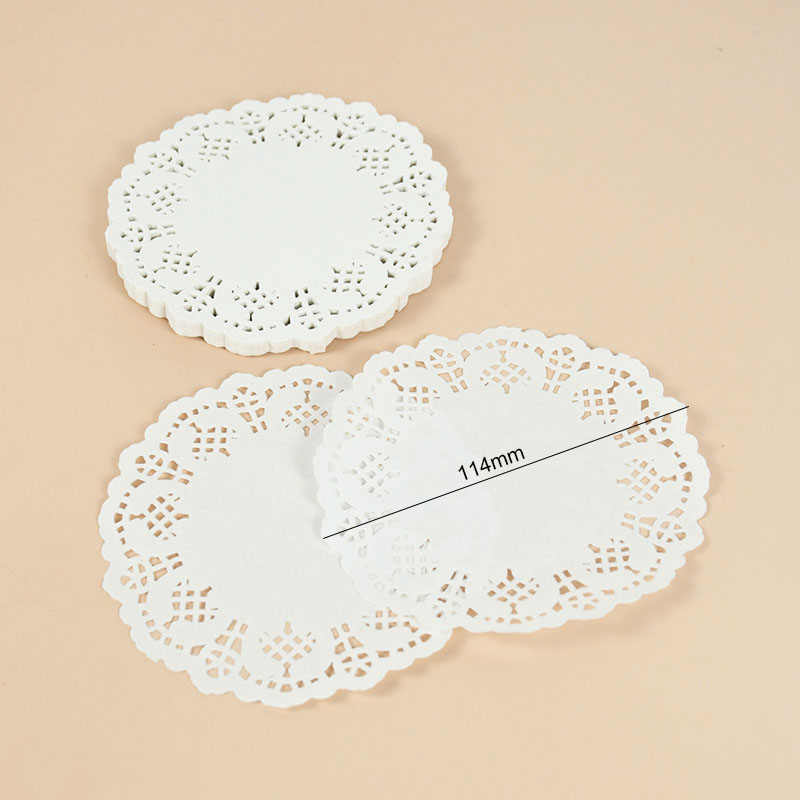 100pcs White Round Paper Doilies Doily Lace Placemats for Tables Wedding Christmas Birthday Party Cake Placemat Table Decoration: B02