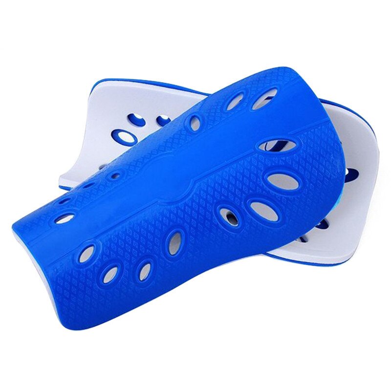 1 pair Soccer Training Shin Guards Pads Football Protective Leg Protector Sports Skating Shin Brace Caneleira: Blue