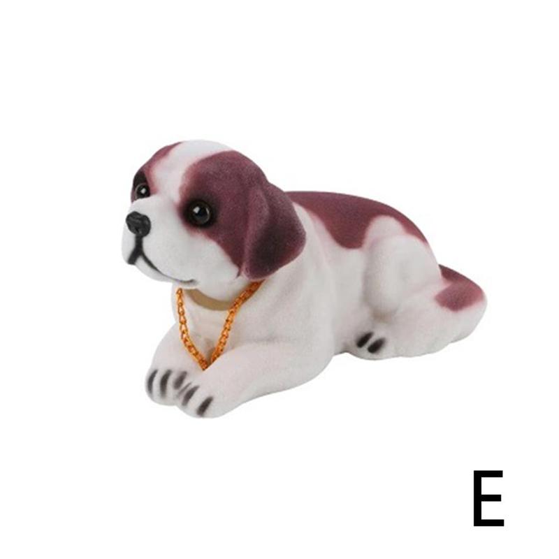 Dukke nikkende hund ryster på hovedet harpiks simulation bil hundelegetøj instrumentbræt dekoration bil ornament sød bil tilbehør