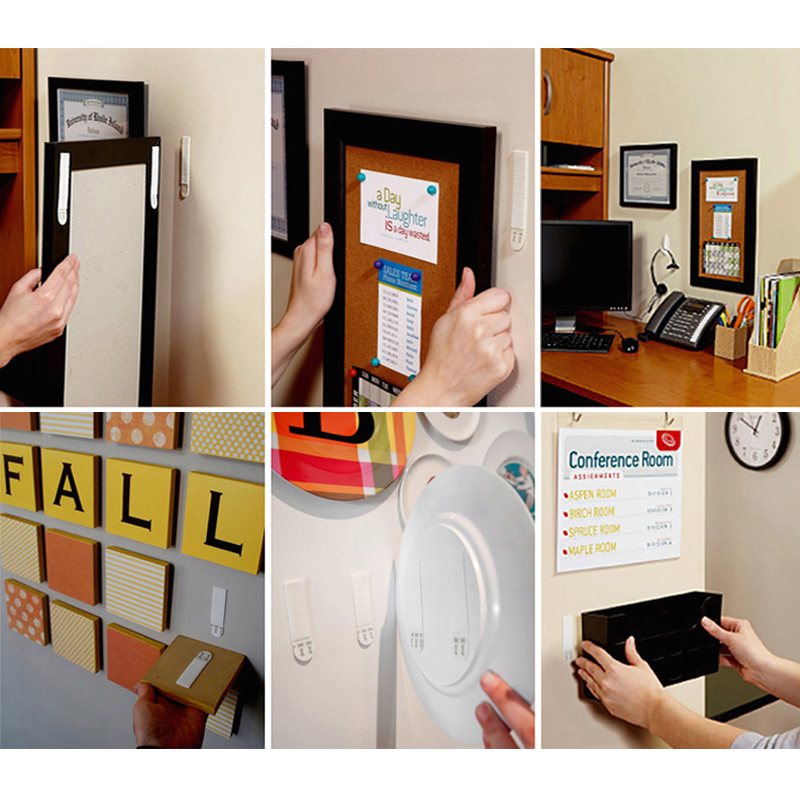 S/M/L Command Strips Refill Strips Non-trace Picture Hanging Hook Removable Double Sided Tape for Photo Frame Poster