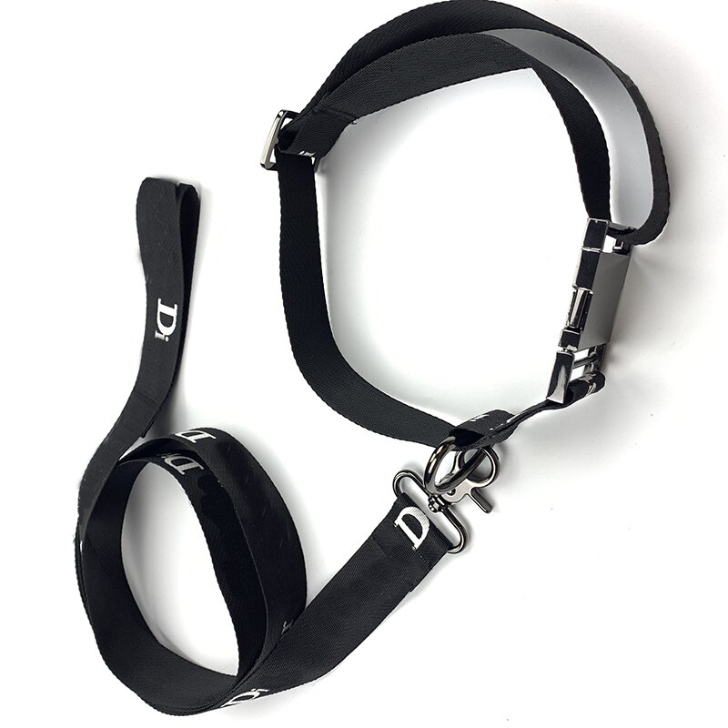Hondenriem En Halsbanden Brief Print Harnas Hond Aangelijnd Set Voor Duitse Herder Pitbull Franse Bulldog Accessoires