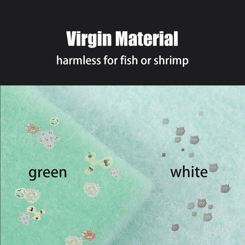 3Cm Aquarium Filter Katoen High-Density Filter Materiaal Waterzuivering Bacteriën Biochemische Spons Aquarium Accessoires