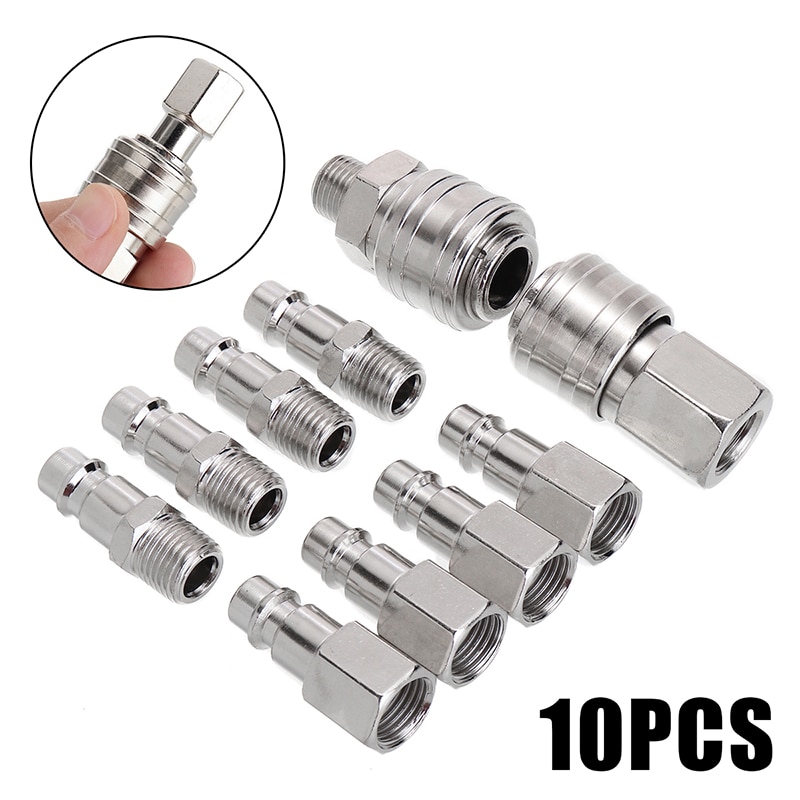 EU 1/4" Air Line Hose Fitting BSP Male/Female Thread Air Line Fitting Compressor Connector Coupler Pneumatic Tool Accessories